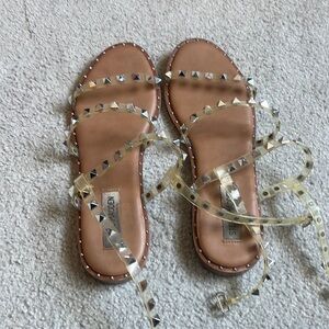 STEVE MADDEN clear sandals